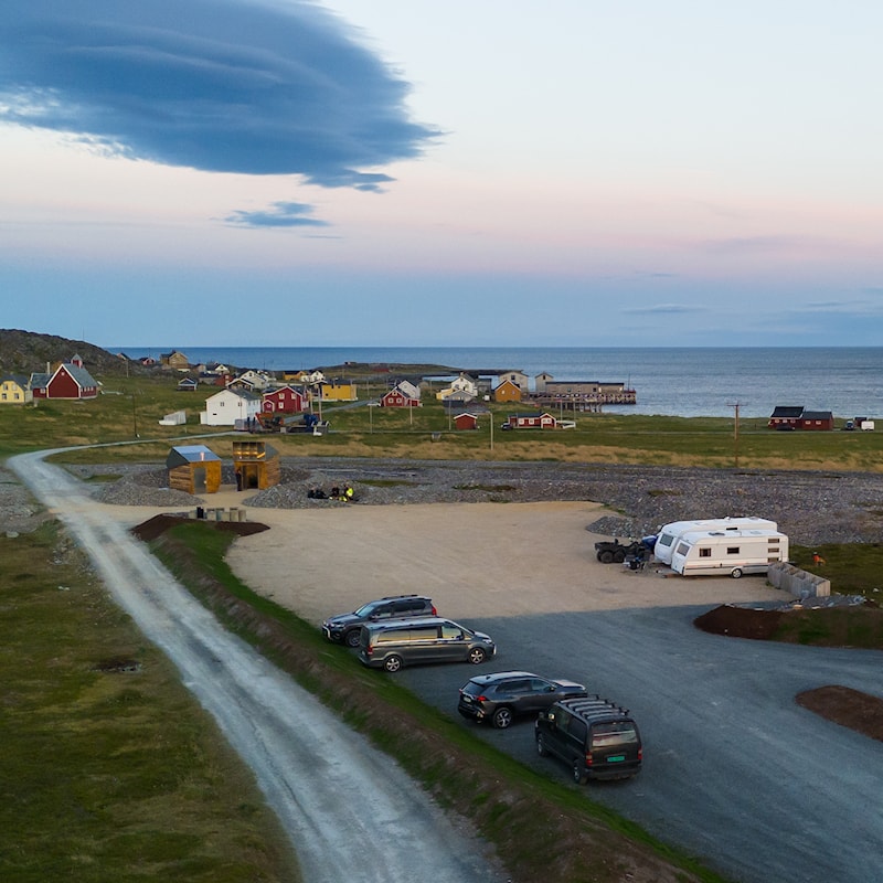 Oversiktsbilde over Hamningberg rasteplass.