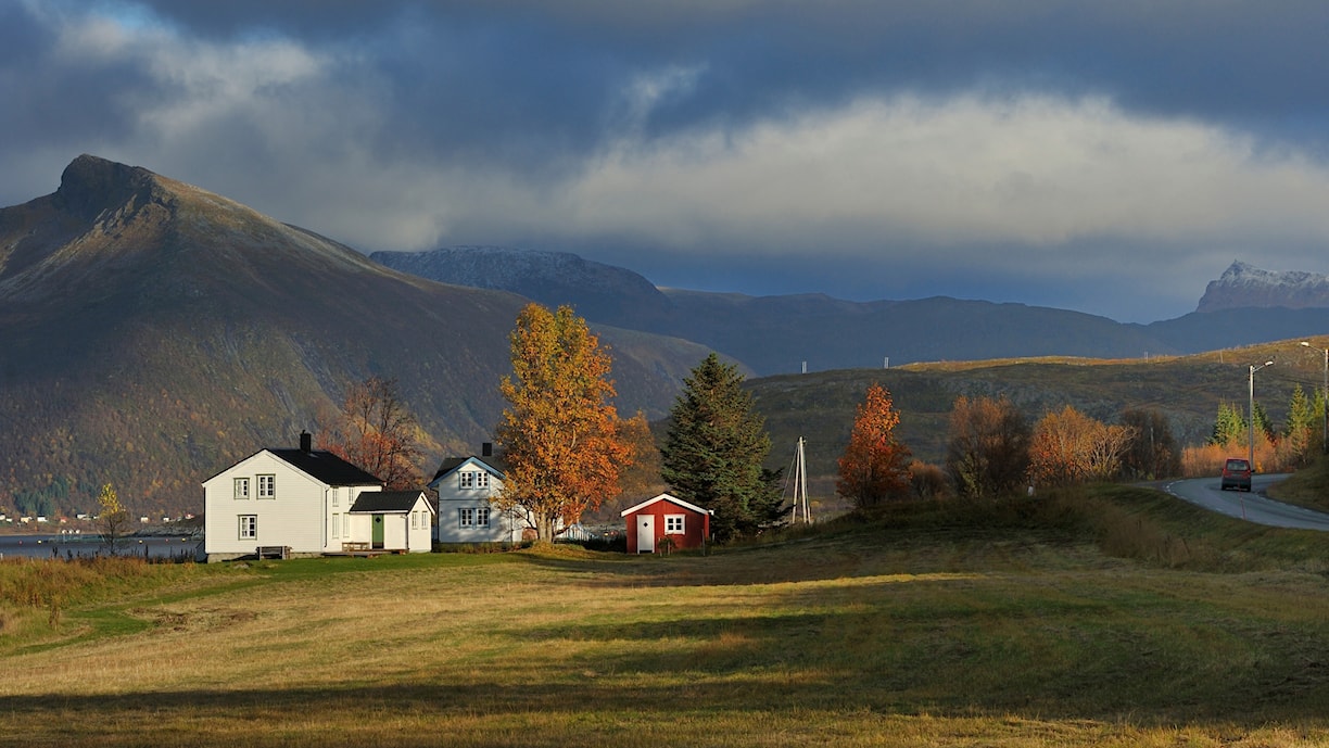 Finnsæter. Nasjonal turistveg Senja. Foto Roger Ellingsen, Statens vegvesen