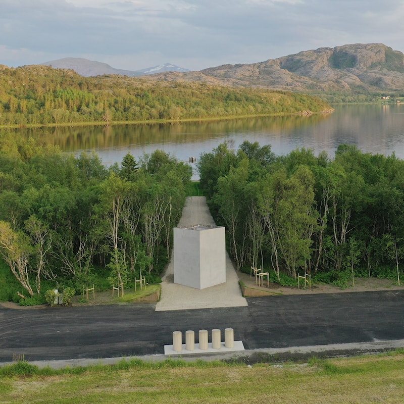 Luftfoto over rasteplass.