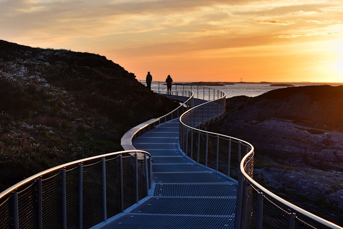 Utsiktssti ved Eldhusøya rasteplass.