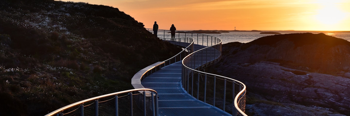 Utsiktssti ved Eldhusøya rasteplass.