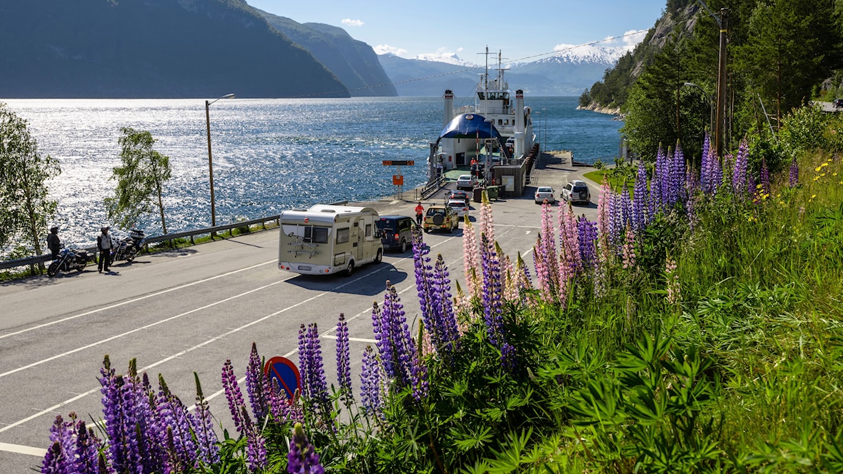 Linge ferjekai, ferje Linge-Eidsdal over Norddalsfjorden.
