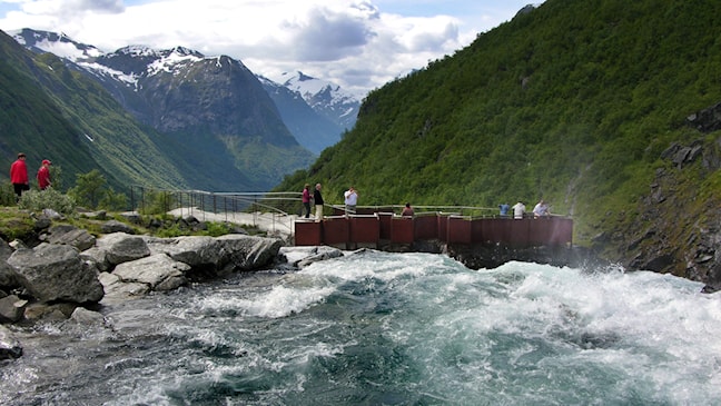 Utsiktspunktet ved Videfossen.
