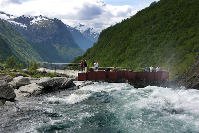 Utsiktspunktet ved Videfossen.