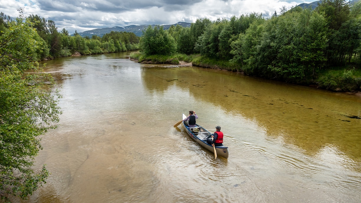 Kanopadling ved Strømbu.