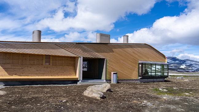 Fasade av fjellkafeen.