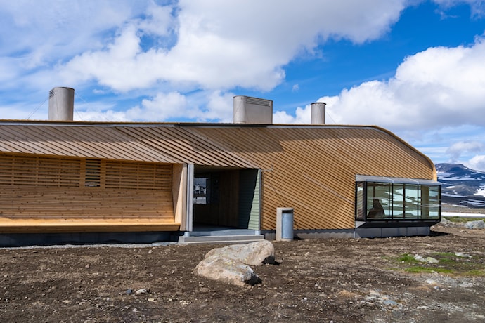 Fasade av fjellkafeen.