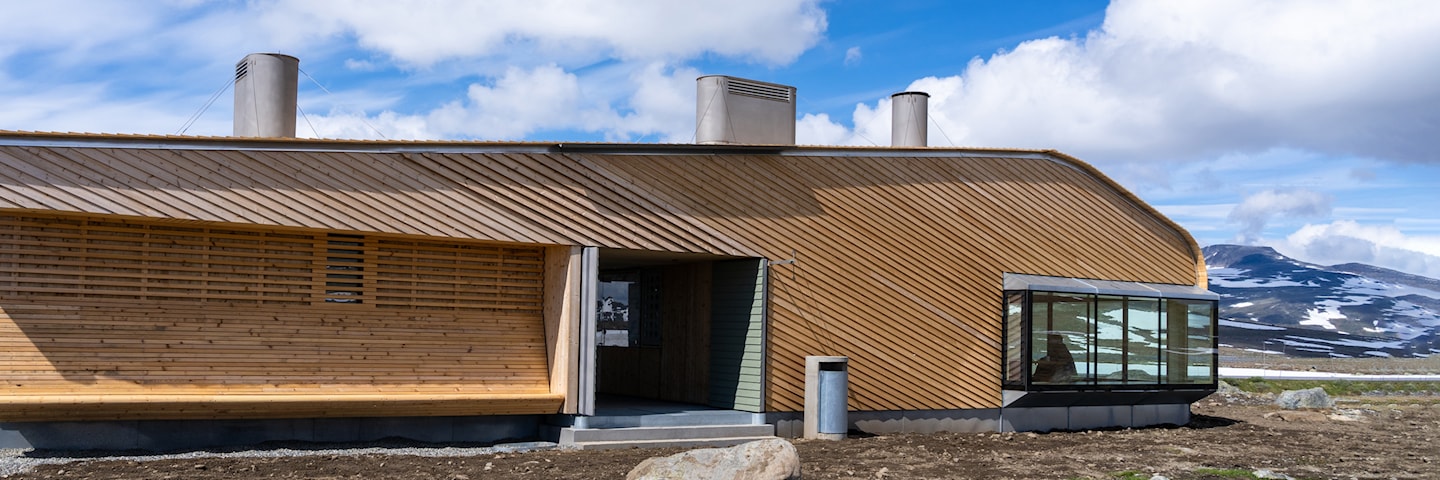 Fasade av fjellkafeen.