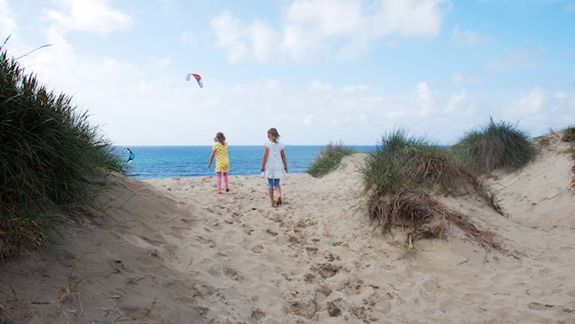 Borestranda er eit flott turmål heile året. 